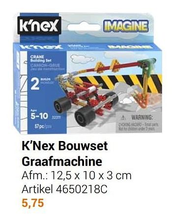 Aanbiedingen K’nex bouwset graafmachine - K'Nex - Geldig van 22/09/2021 tot 05/12/2021 bij Lobbes