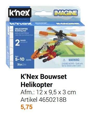 Aanbiedingen K’nex bouwset helikopter - K'Nex - Geldig van 22/09/2021 tot 05/12/2021 bij Lobbes
