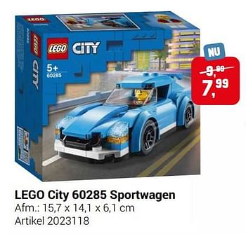 Aanbiedingen Lego city 60285 sportwagen - Lego - Geldig van 22/09/2021 tot 05/12/2021 bij Lobbes