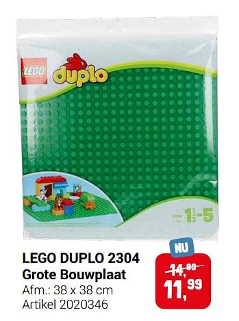 Aanbiedingen Lego duplo 2304 grote bouwplaat - Lego - Geldig van 22/09/2021 tot 05/12/2021 bij Lobbes