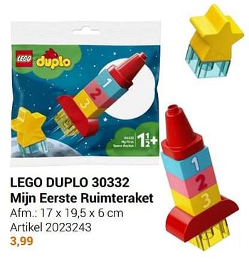 Aanbiedingen Lego duplo 30332 mijn eerste ruimteraket - Lego - Geldig van 22/09/2021 tot 05/12/2021 bij Lobbes