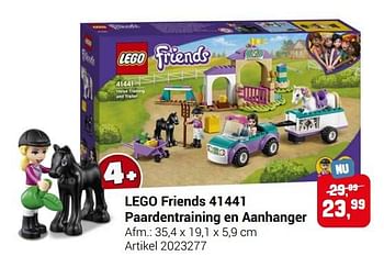 Aanbiedingen Lego friends 41441 paardentraining en aanhanger - Lego - Geldig van 22/09/2021 tot 05/12/2021 bij Lobbes