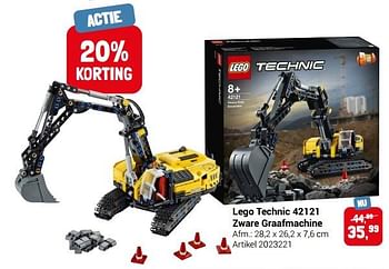 Aanbiedingen Lego technic 42121 zware graafmachine - Lego - Geldig van 22/09/2021 tot 05/12/2021 bij Lobbes
