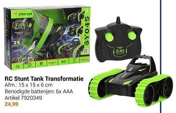 Aanbiedingen Rc stunt tank transformatie - Geldig van 22/09/2021 tot 05/12/2021 bij Lobbes