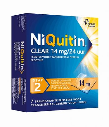 Aanbiedingen Niquitin clear 14 mg/24 uur stap 2 - Geldig van 30/11/2021 tot 25/12/2021 bij Drogisterij.net
