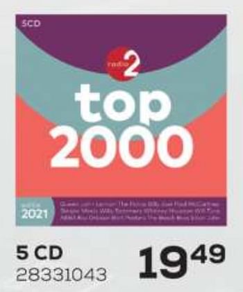 Aanbiedingen 5 cd radio 2 top 2000 - Huismerk - Supra Bazar - Geldig van 01/12/2021 tot 04/01/2022 bij Supra Bazar
