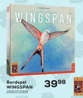 Aanbiedingen Bordspel wingspan - 999games - Geldig van 01/12/2021 tot 04/01/2022 bij Supra Bazar