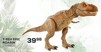 Aanbiedingen T-rex epic roarin - Jurassic World - Geldig van 01/12/2021 tot 04/01/2022 bij Supra Bazar