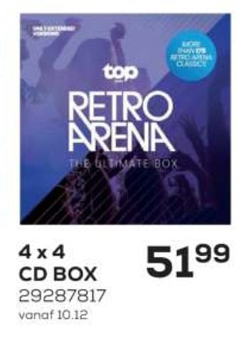Aanbiedingen 4 x 4 cd box retro arena - Huismerk - Supra Bazar - Geldig van 01/12/2021 tot 04/01/2022 bij Supra Bazar