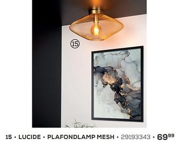 Aanbiedingen Lucide plafondlamp mesh - Lucide - Geldig van 01/12/2021 tot 04/01/2022 bij Supra Bazar