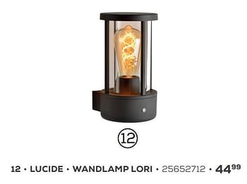 Aanbiedingen Lucide wandlamp lori - Lucide - Geldig van 01/12/2021 tot 04/01/2022 bij Supra Bazar