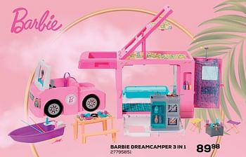 Aanbiedingen Barbie dreamcamper 3 in 1 - Mattel - Geldig van 01/12/2021 tot 04/01/2022 bij Supra Bazar