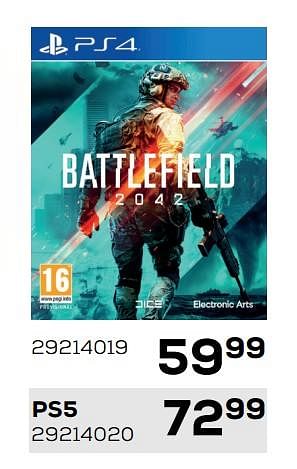 Aanbiedingen Battlefield 2042 - Electronic Arts - Geldig van 01/12/2021 tot 04/01/2022 bij Supra Bazar