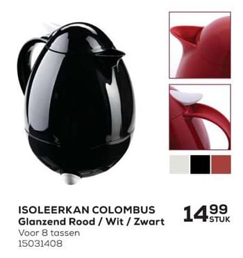 Aanbiedingen Isoleerkan colombus glanzend rood - wit - zwart - Leifheit - Geldig van 01/12/2021 tot 04/01/2022 bij Supra Bazar