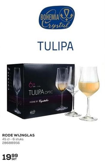 Aanbiedingen Rode wijnglas - Bohemia Crystal - Geldig van 01/12/2021 tot 04/01/2022 bij Supra Bazar