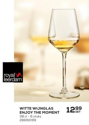 Aanbiedingen Witte wijnglas enjoy the moment - Royal Leerdam - Geldig van 01/12/2021 tot 04/01/2022 bij Supra Bazar