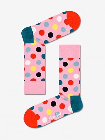 Aanbiedingen Happy Socks Big Dot Sokken, Roze - Geldig van 01/12/2021 tot 27/12/2021 bij Expo XL