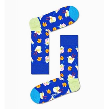 Aanbiedingen Happy Socks Take Out Sokken, Blauw - Geldig van 01/12/2021 tot 27/12/2021 bij Expo XL