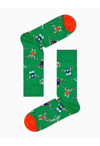 Aanbiedingen Happy Socks Weightlifting Sokken, Groen - Geldig van 01/12/2021 tot 22/01/2022 bij Expo XL