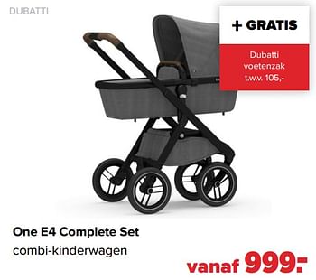 Aanbiedingen Dubatti one e4 complete set combi-kinderwagen - Dubatti  - Geldig van 06/12/2021 tot 01/01/2022 bij Baby-Dump