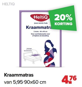 Aanbiedingen Heltiq kraammatras - Heltiq - Geldig van 06/12/2021 tot 01/01/2022 bij Baby-Dump