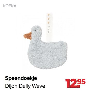 Aanbiedingen Koeka speendoekje dijon daily wave - Koeka - Geldig van 06/12/2021 tot 01/01/2022 bij Baby-Dump