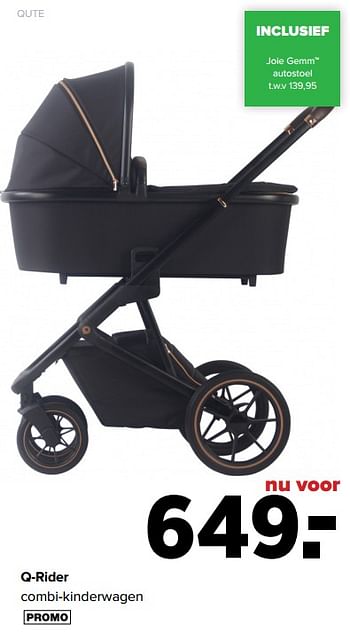 Aanbiedingen Qute q-rider combi-kinderwagen - Qute  - Geldig van 06/12/2021 tot 01/01/2022 bij Baby-Dump