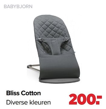 Aanbiedingen Babybjorn bliss cotton - BabyBjorn - Geldig van 06/12/2021 tot 01/01/2022 bij Baby-Dump