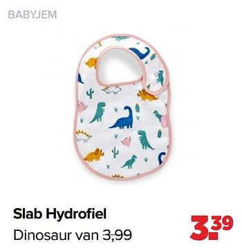 Aanbiedingen Babyjem slab hydrofiel dinosaur - BabyJem - Geldig van 06/12/2021 tot 01/01/2022 bij Baby-Dump