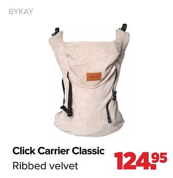 Aanbiedingen Bykay click carrier classic ribbed velvet - Bykay - Geldig van 06/12/2021 tot 01/01/2022 bij Baby-Dump