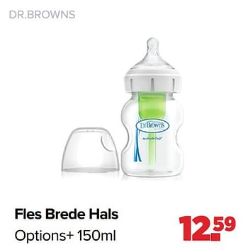 Aanbiedingen Dr.browns fles brede hals options+ - DrBrown's - Geldig van 06/12/2021 tot 01/01/2022 bij Baby-Dump