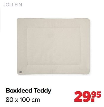 Aanbiedingen Jollein boxkleed teddy - Jollein - Geldig van 06/12/2021 tot 01/01/2022 bij Baby-Dump