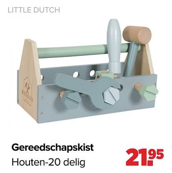Aanbiedingen Little dutch gereedschapskist houten - Little Dutch - Geldig van 06/12/2021 tot 01/01/2022 bij Baby-Dump