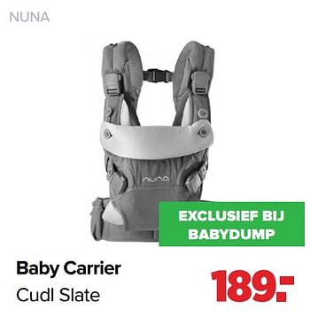 Aanbiedingen Nuna baby carrier cudl slate - Nuna - Geldig van 06/12/2021 tot 01/01/2022 bij Baby-Dump