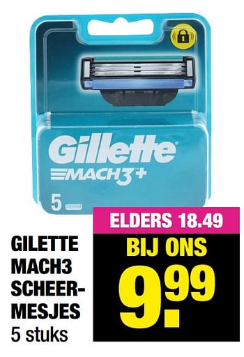 Aanbiedingen Gilette mach3 scheermesjes - Gillette - Geldig van 09/12/2021 tot 19/12/2021 bij Big Bazar