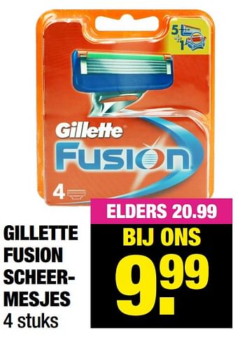 Aanbiedingen Gillette fusion scheermesjes - Gillette - Geldig van 09/12/2021 tot 19/12/2021 bij Big Bazar