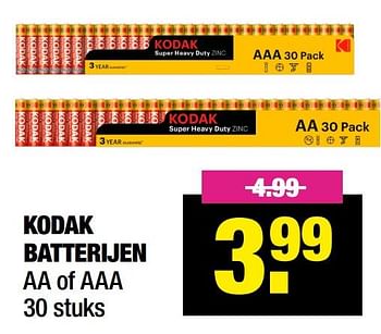 Aanbiedingen Kodak batterijen - Kodak - Geldig van 09/12/2021 tot 19/12/2021 bij Big Bazar