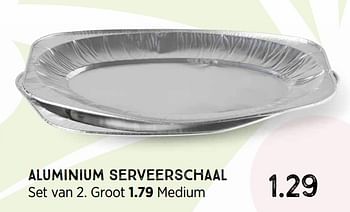 Aanbiedingen Aluminium serveerschaal medium - Huismerk - Xenos - Geldig van 06/12/2021 tot 02/02/2022 bij Xenos