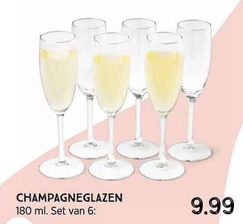 Aanbiedingen Champagneglazen - Huismerk - Xenos - Geldig van 06/12/2021 tot 02/02/2022 bij Xenos