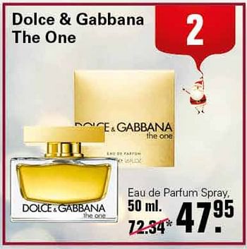 Aanbiedingen Dolce + gabbana the one edp - Dolce &amp; Gabbana - Geldig van 01/12/2021 tot 25/12/2021 bij De Online Drogist