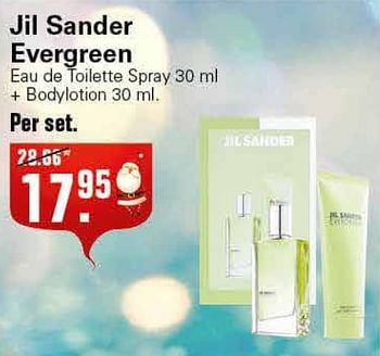 Aanbiedingen Jil sander evergreen - Jil Sander - Geldig van 01/12/2021 tot 25/12/2021 bij De Online Drogist