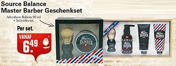 Aanbiedingen Source balance master barber geschenkset - Source Balance  - Geldig van 01/12/2021 tot 25/12/2021 bij De Online Drogist