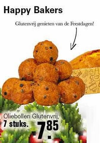 Aanbiedingen Oliebollen glutenvrij - Happy Bakers - Geldig van 01/12/2021 tot 25/12/2021 bij De Online Drogist