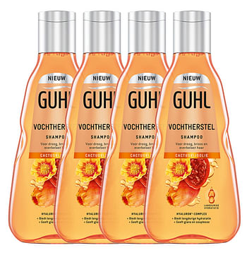 Aanbiedingen Guhl Shampoo Vochtherstel Voordeelverpakking 4x250ml - Geldig van 13/12/2021 tot 21/01/2022 bij Drogisterij.net