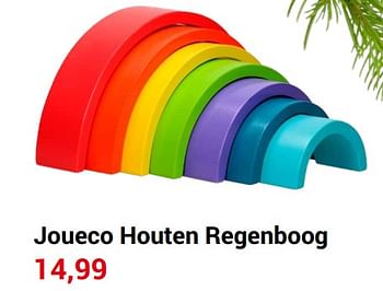 Aanbiedingen Joueco houten regenboog - Geldig van 06/12/2021 tot 25/12/2021 bij Lobbes