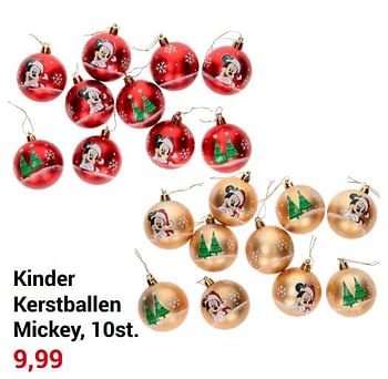 Aanbiedingen Kinder kerstballen mickey - Geldig van 06/12/2021 tot 25/12/2021 bij Lobbes