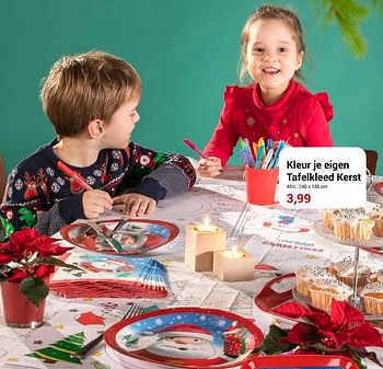 Aanbiedingen Kleur je eigen tafelkleed kerst - Geldig van 06/12/2021 tot 25/12/2021 bij Lobbes