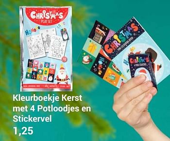 Aanbiedingen Kleurboekje kerst met 4 potloodjes en stickervel - Geldig van 06/12/2021 tot 25/12/2021 bij Lobbes