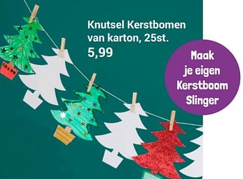Aanbiedingen Knutsel kerstbomen van karton - Geldig van 06/12/2021 tot 25/12/2021 bij Lobbes