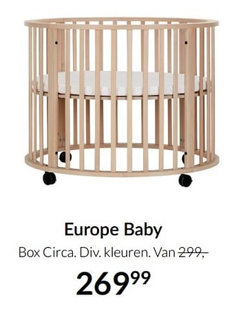 Aanbiedingen Europe baby box circa - Europe baby - Geldig van 14/12/2021 tot 22/12/2021 bij Babypark